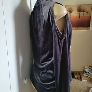 Material Girl Active suede top, size Small, line new, silver or gray color